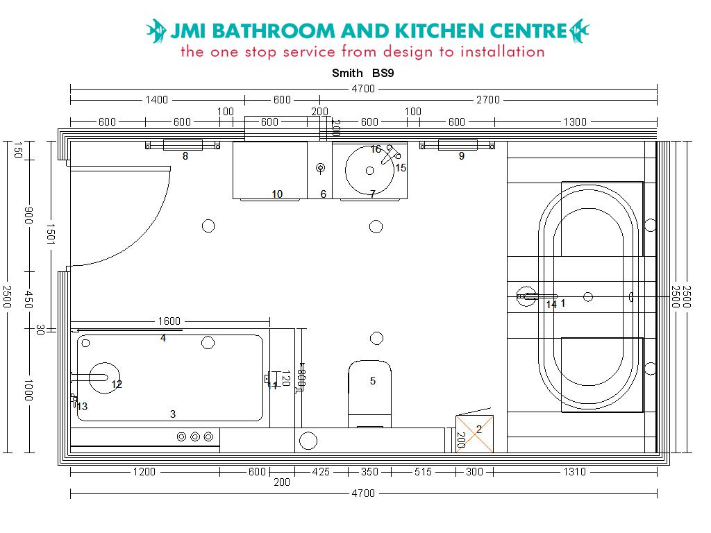 Website bathroom CAD layout